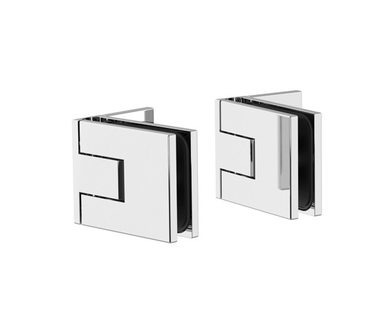 Shower Door Hinge Juna glass/wall 90° one side wall mounted for Sauna