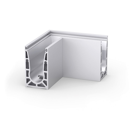 VetroMount® Corner for Floor profile U