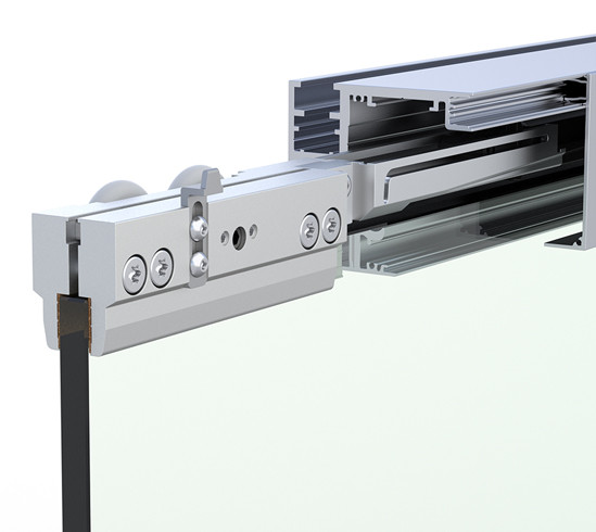 Bohle MasterTrack® FT 80 Készlet mennyezeti szereléshez fix üveggel behúzó csillapítóval