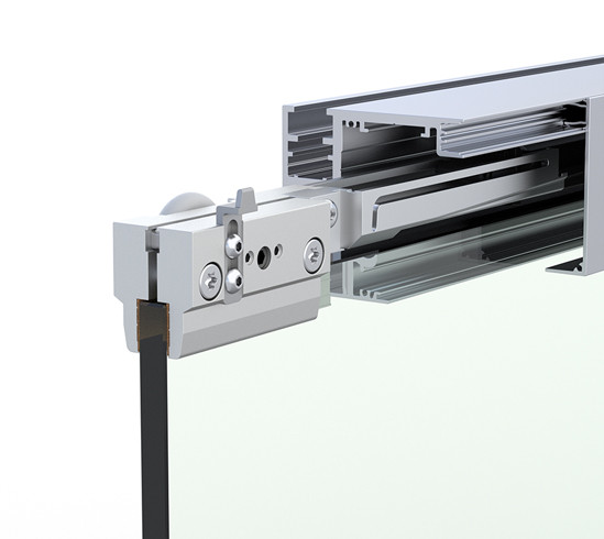 Bohle MasterTrack® FT 60 Set Ceiling Mounting with Fixed Sidelight incl. damping mechanism, single door