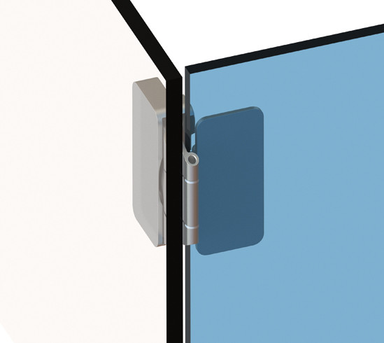 Петля для стеклянных витрин для вкладной дверцы мм с защелка