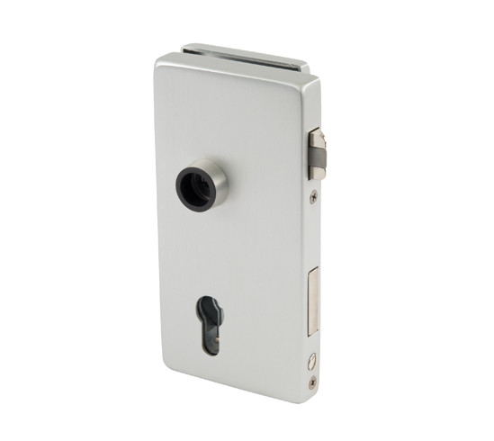 Glass Door Lock Alea DIN left Profile Cylinder