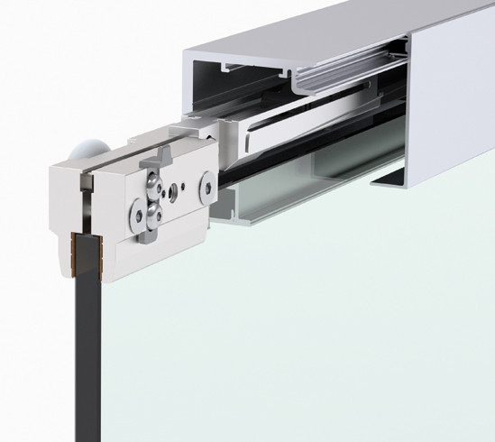 Bohle MasterTrack® FT 60 Készlet mennyezeti szereléshez fix üveggel behúzó csillapítóval