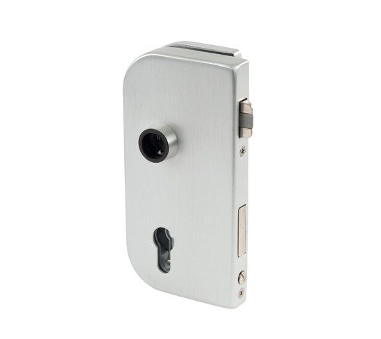 Glass Door Lock Olis DIN left Profile Cylinder