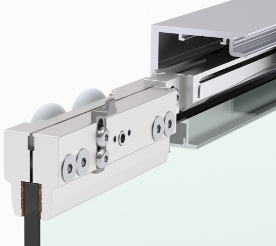 Bohle MasterTrack® FT 80 Készlet mennyezeti szereléshez fix üveggel behúzó csillapítóval