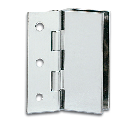 Glass Door Hinge inset 60 x 32 mm with Screw-On Plate