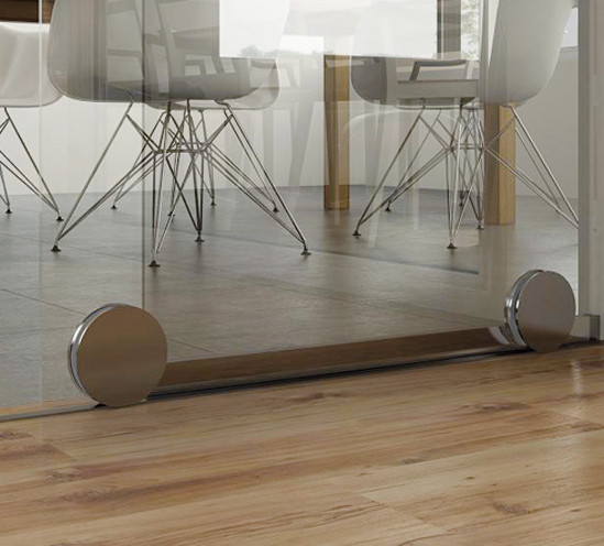 SlideTec Premium Floor Set plafondmontage 1 deur met vaste beglazing