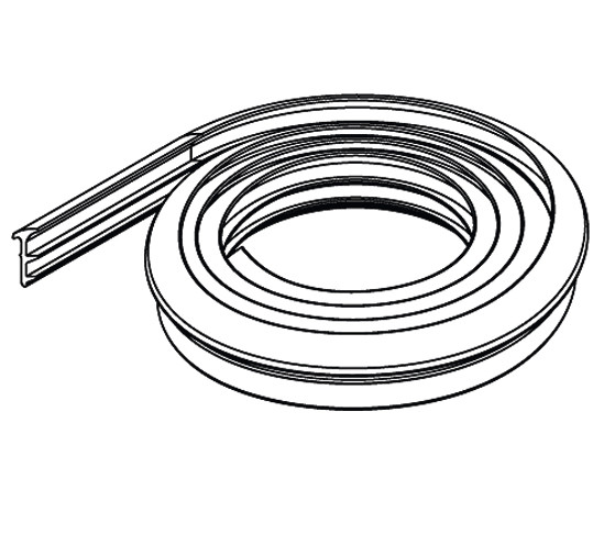 Silicone Profile for clamping glass into profiles