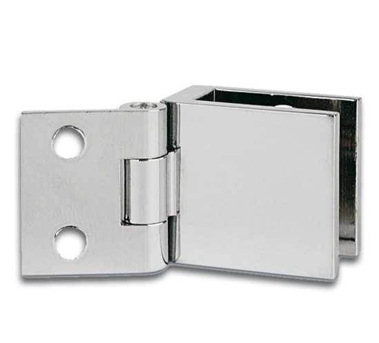 Glass Door Hinge inset 32 x 25 mm with Screw-On Plate