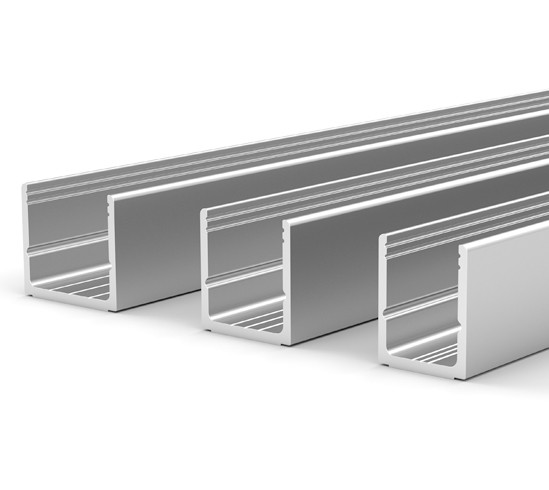 U-Channels for two-piece clamp-on profile