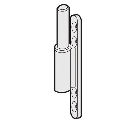 Frame Pivot for 2-part hinges and wooden, steel and aluminium frames