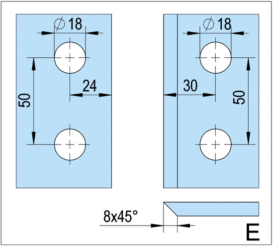 Shower Door Hinge Arta with Rise and fall mechanism glass/glass 135° opens outwards