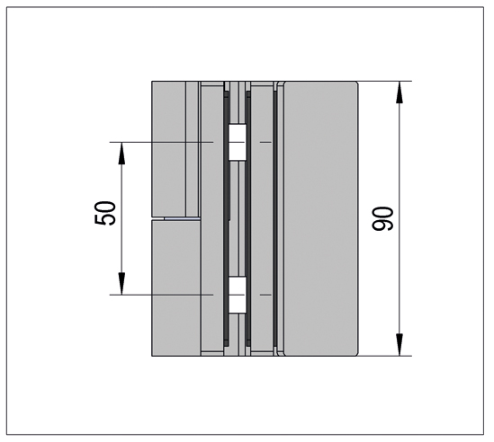 Shower Door Hinge Arta with Rise and fall mechanism glass/glass 135° opens outwards