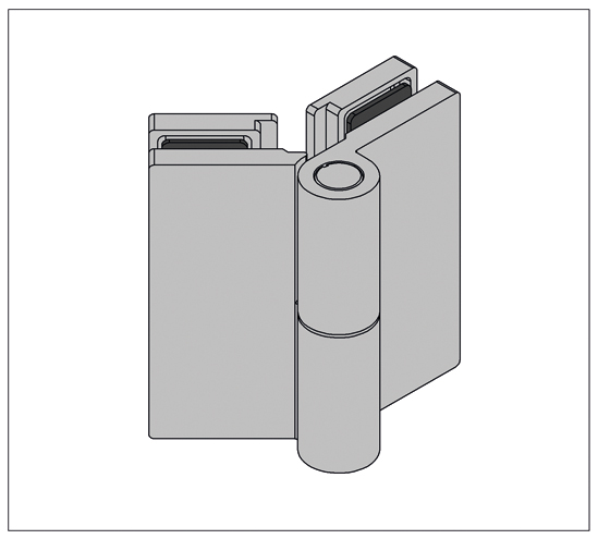 Shower Door Hinge Arta with Rise and fall mechanism glass/glass 135° opens outwards