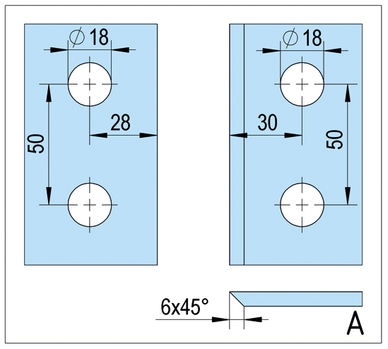 Shower Door Hinge Arta with Rise and fall mechanism glass/glass 135° opens outwards