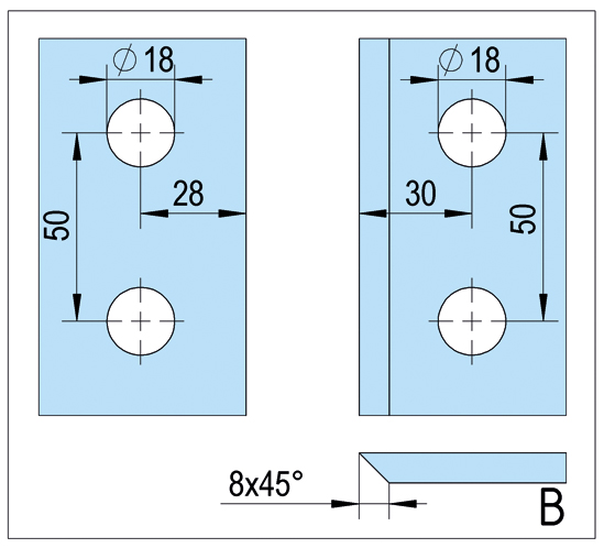 Shower Door Hinge Arta with Rise and fall mechanism glass/glass 135° opens outwards