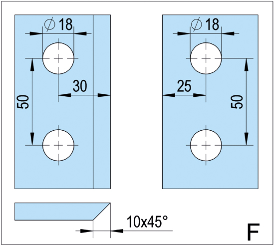 Shower Door Hinge Arta with Rise and fall mechanism glass/glass 135° opens outwards