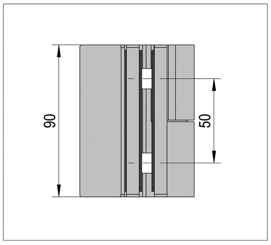 Shower Door Hinge Arta with Rise and fall mechanism glass/glass 135° opens outwards