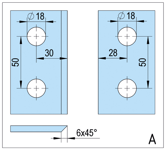 Shower Door Hinge Arta with Rise and fall mechanism glass/glass 135° opens outwards