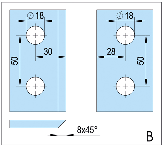 Shower Door Hinge Arta with Rise and fall mechanism glass/glass 135° opens outwards