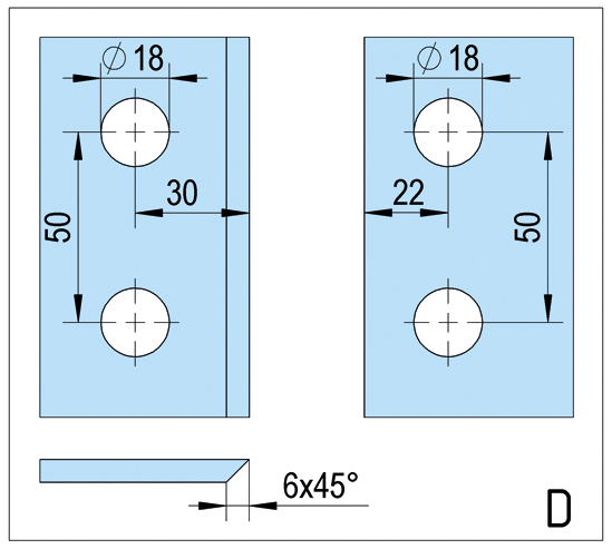 Shower Door Hinge Arta with Rise and fall mechanism glass/glass 135° opens outwards