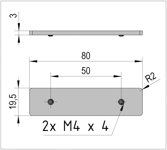 FloorTrack connecting plate for profiles