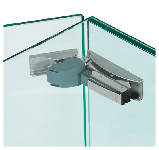 Cristallo Fix Hinge Including bonding plates with damping mechanism