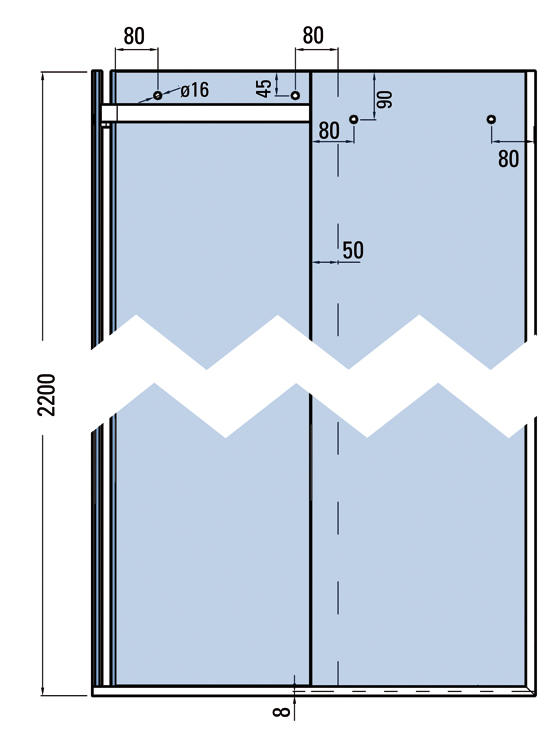 Premium Slide SH Set Corner shower application double doors